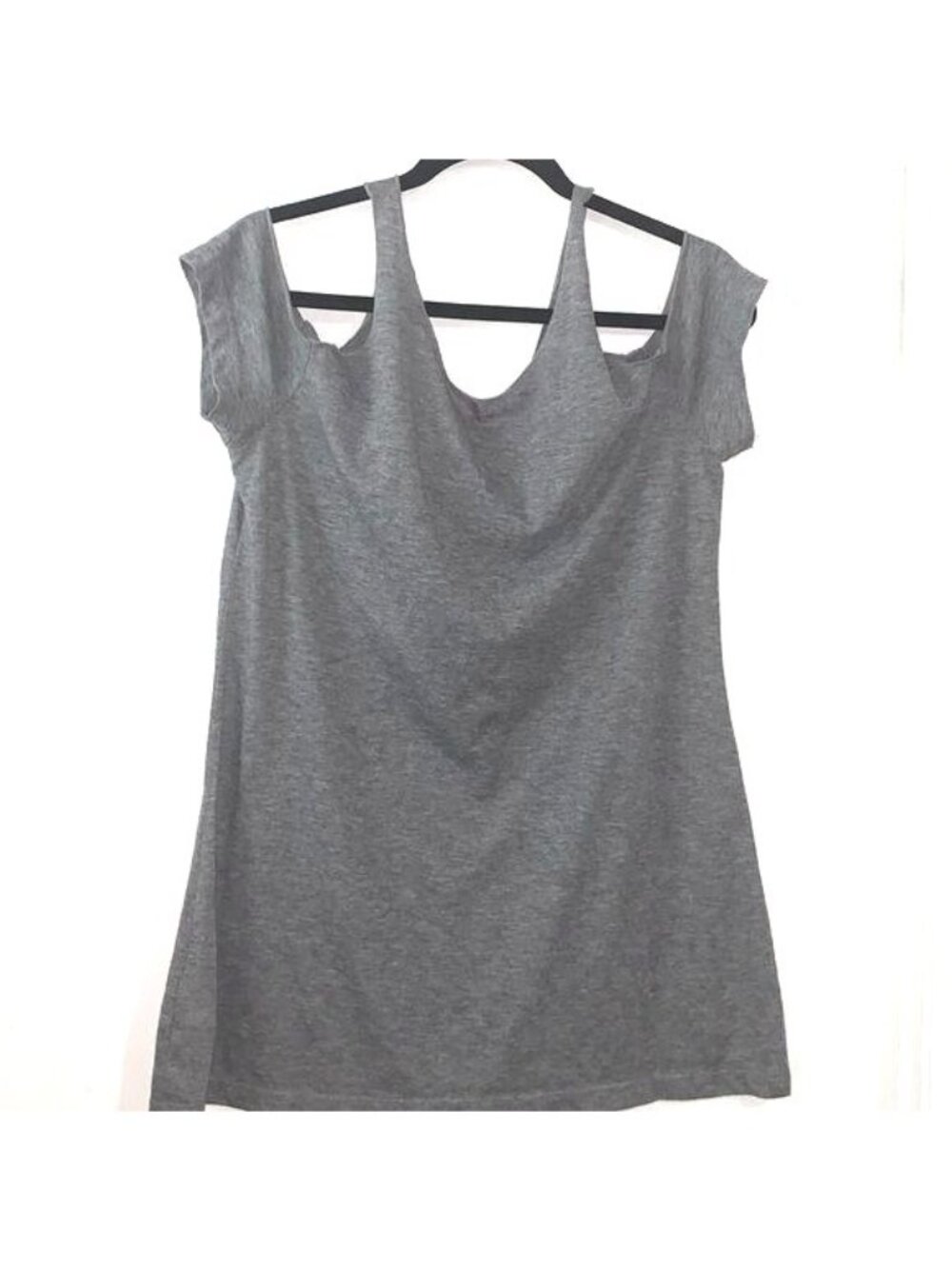 Vans Womens Gray Graphic Cutout T-Shirt Size L With "I Love Vans" Design - Picture 5 of 7